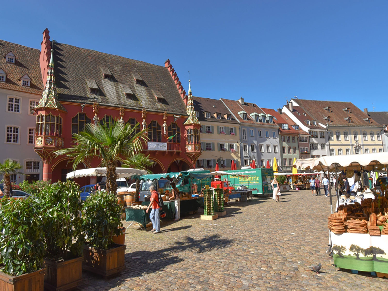 Freiburg Historic Merchants Hall With Daily Farmers Market