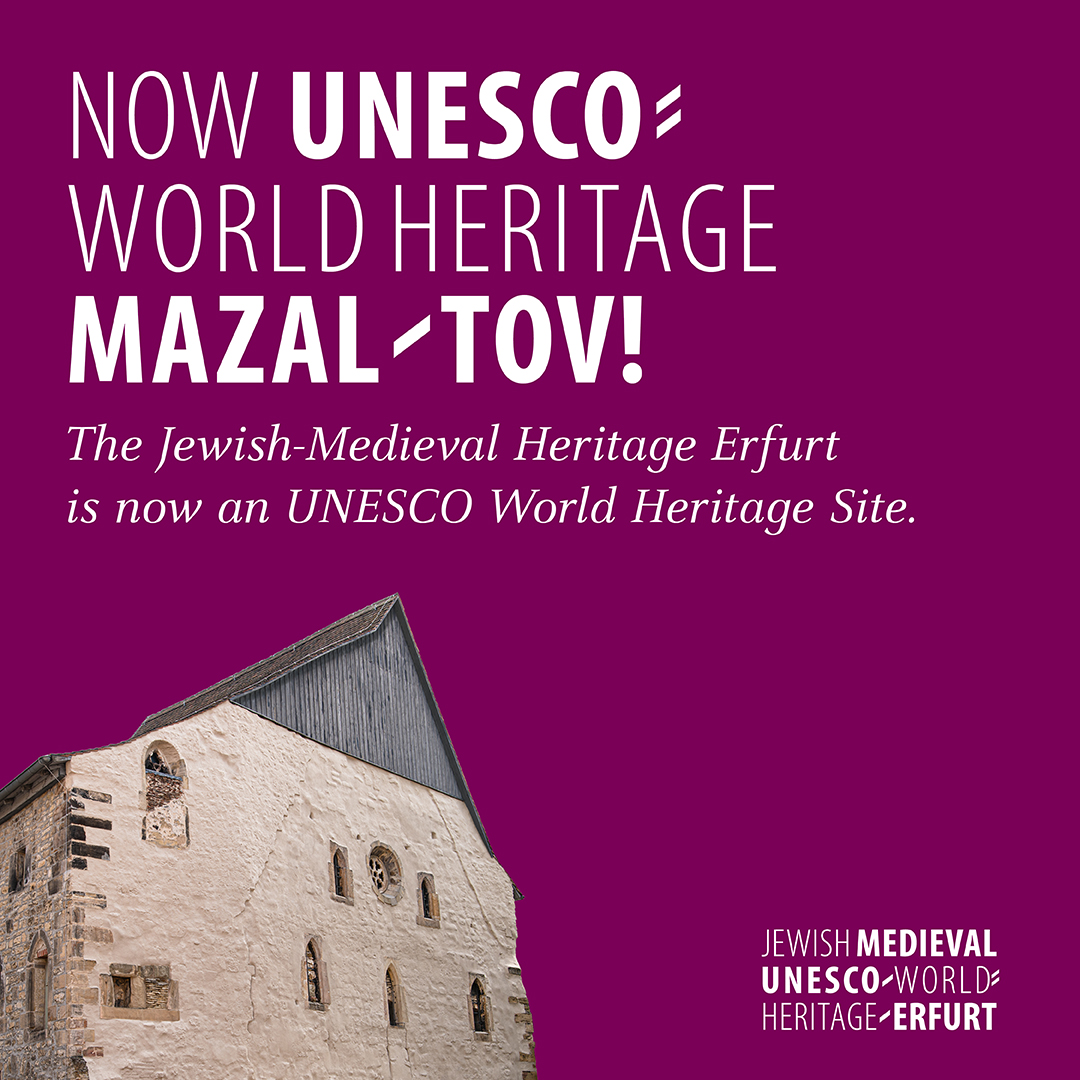 Erfurt Jewish Heritage is now UNESCO